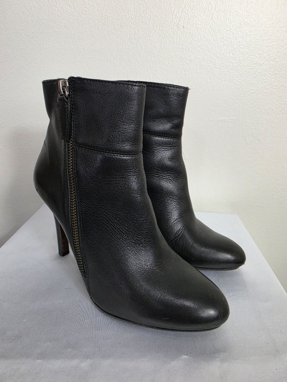 Coach Black Leather Ankle Boots
